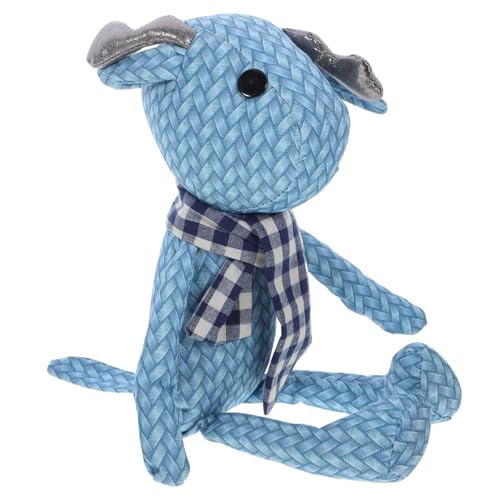 Abaodam 1Stk Elchpuppe Kuscheltier niedliche weihnachtspräsent weihnachtliche Cute gefüllte Puppe Elch Stofftier Elchgeschenk PP Baumwolle Blue von Abaodam