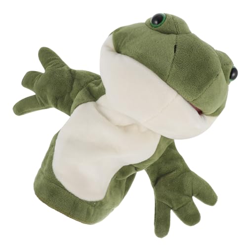 Abaodam 1Stk Froschpuppe Puppen nachsprechende stofftiere Chaps Frog Toys interaktives Plüschtier tierische Handpuppe Cartoon-Handpuppe Plüsch Handpuppe Green von Abaodam