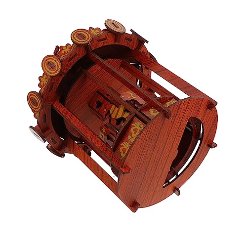 Abaodam 1Stk Karussell-Puzzle Puzzle Puzzle DIY Puzzle D Puzzlespielzeug Karussell 3D-Puzzle DIY Lernspielzeug 3D-Puzzle -Puzzle- Holz Brown von Abaodam