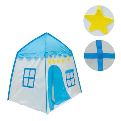 Abaodam 1Stk Kinderzelt Babyspielhaus Kinderspielzeug Kinderzelt drinnen Mädchen Tent zelte spielezelt spielhaus Indoor-Spielhaus für Mädchen Fasergerüst Blue von Abaodam