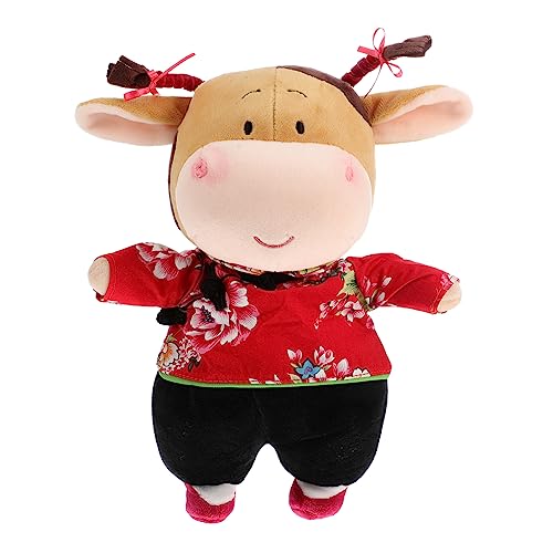 Abaodam 1Stk Kuh Animal-Design Cow Plush Toys Kuh Niedliches Kuh Kuscheltier Plüschkuh spielt Plüschpuppe Kuh Plüschtier Maskottchen Puppe PP Baumwolle von Abaodam