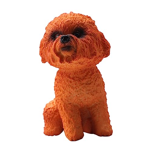 Abaodam 1Stk Pudel-Modell Plüsch Hunde kinderknallzeug deko für Auto Schrank deko Auto deko car Decor Kuscheltier Hund Haustier Hund Modell Haustier Hund Handwerk Orange von Abaodam