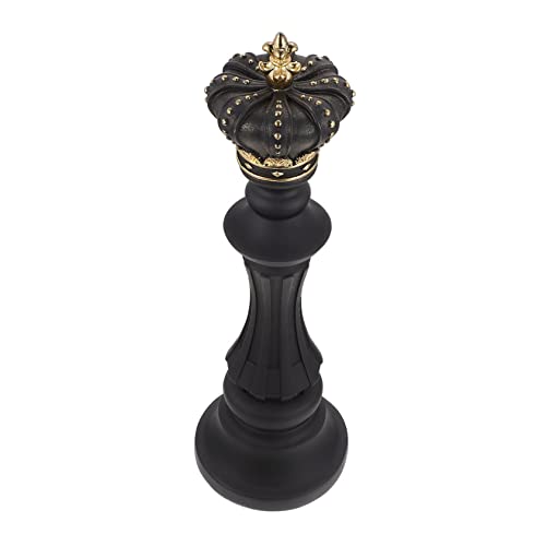 Abaodam 1Stk Schach Ornamente bürodeko büro Dekoration schachfiguren swor Internationales Schachornament künstliche para decoracion Outdoor- Gartendekorationen Kunstharz Black von Abaodam