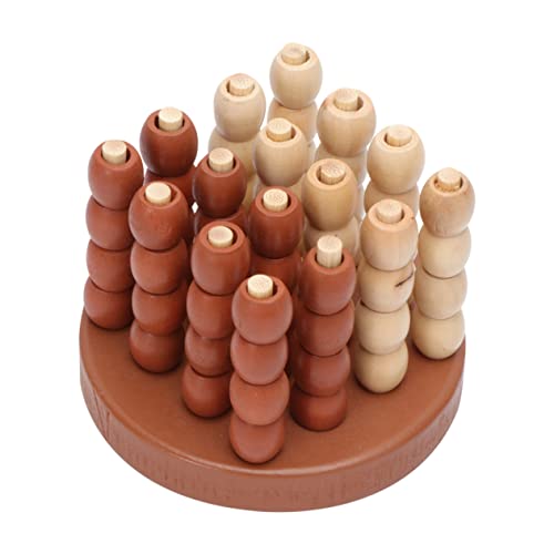 Abaodam 1Stk Schachspiel für Kinder 3D-Schach Weltraum-Gedankenspiel Spielzeug Schachbrett zabawki stymulujące rozwój Educational Toys Checker-Spiel Interaktives Eltern-Kind-Spiel Hölzern von Abaodam