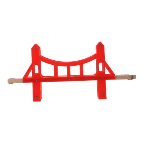 Abaodam 1Stk Track- klein Auto Maschine für kinderspielzeug Langlebiges Boy Toys Toys Modell Einer Bahngleisbrücke Holz-Zug-Szene-Gleis hölzern rot von Abaodam