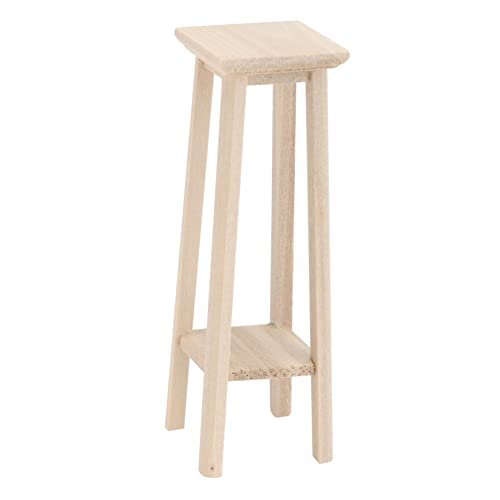 Abaodam 1Stk hoher Hocker bastelpappe bastelset high Chair bastelkasten House Decoration hochatuhl Mini-Hocker Micro-Hocker-Modell Miniaturschmuck Micro High Hocker schmücken hölzern Khaki von Abaodam