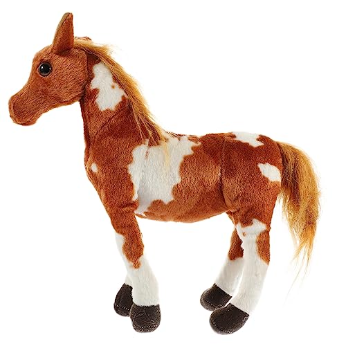 Abaodam 1Stk kleine Ponypuppe plüschpferd Pferde Geburtstagsgeschenk Kind Stoffpferd pferdedeko Puppe Tier Stofftier PP Baumwolle Brown von Abaodam