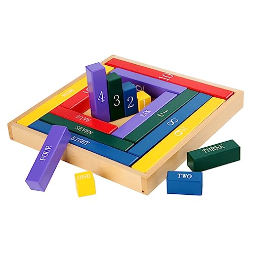 Abaodam 1stk Bausteine ​​lehrmittel Puzzlekarte Bauklötze Spielsachen Puzzlematte Holz Puzzle Spielzeuge Kinderspielzeug Babytragetuch Colorful Hölzern von Abaodam