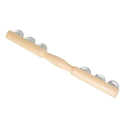 Abaodam 1stk Glockenbecken Percussion-Musikinstrument Desktop-musikspielzeug Jingle Bell-Stick-Instrument Jingle Bell Stick Für Pädagogisches Hölzern von Abaodam