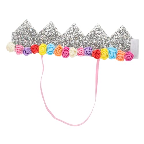 Abaodam Funky Kindergeburtstagskrone Aus Glitzerndem Mit Bunten Blumen Festliche Partydeko Für Ideales Accessoire Für Geburtstagsfeiern Und Feierlichkeiten von Abaodam