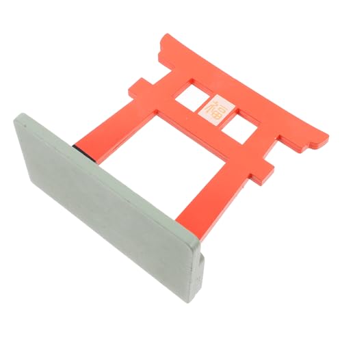 Abaodam 1stk Rauch Runder Spiegel Süßes Zimmerdekor Dekoration Märchengarten Kleine Tür Tor Wand DIY Miniatur Miniaturschrein Japan Mini- Türen Wohnkultur Hölzern Orange von Abaodam