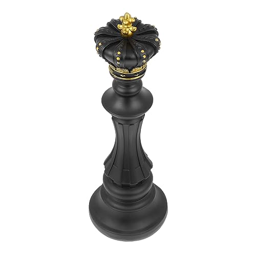 Abaodam 1stk Schach Ornamente Schachbrett Gold Planke Schach Männer- Spiel Ludo Riesiges Schach Einzigartig Kunst Heimtextilien Dekoration Turnier Dekorationen Black Harz von Abaodam