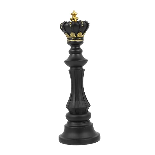 Abaodam 1stk Schach Ornamente Türdekoration Eierdekor Hotelschachdekor Outdoor- Osterkorbdekorationen Spielfiguren Schachfiguren Tischdekoration Ostern Schlauchboote Black Harz von Abaodam