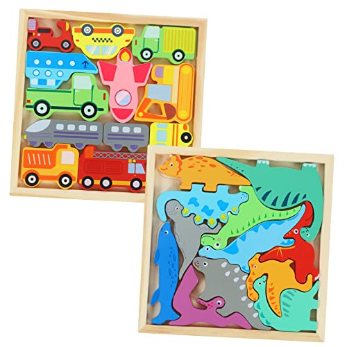 Abaodam 2 Kartons Puzzle für kindliche entwicklung entwicklung zabawki stymulujące rozwój laubsäge Toys Holzpuzzles für Lernspielzeug für hölzern von Abaodam