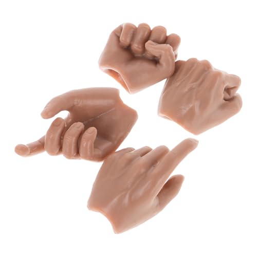 Abaodam 2 Paar Palm-Ersatzteile Puppenhand Ersatzteile/Puppenhand Handpuppe Ersatzteile Puppenhand für Reparaturen Puppenhandteile Zeiger im Maßstab 1:6 zum Selbermachen Abs Light Brown von Abaodam