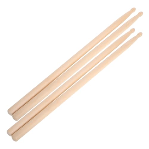 Abaodam 2 Paar Trommelstock Drumsticks Trommel Mallet Drums Sticks Drum Zubehör Holz Beige von Abaodam