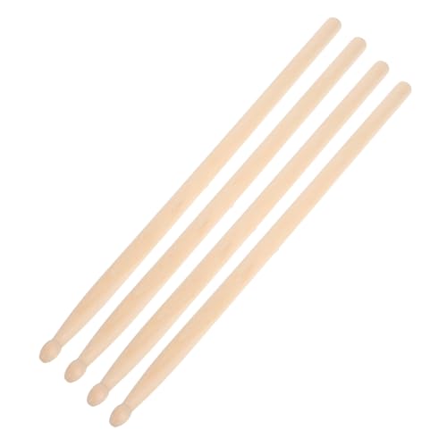 Abaodam 2 Paare Trommelstock Schlagzeug Sticks Trommel Zubehör Holz Schlaginstrument Profi Trommelstöcke Drumsticks für Profis Drum Stick Trommelzubehör Trommelschlägel hölzern Beige von Abaodam