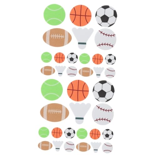 Abaodam 2 Packungen Ball Aufkleber Für Balldekoration Fußball Aufkleber Basketball Dekor Basketball Aufkleber Ball Motto Party Dekorationen Sportball Aufkleber Sportbälle Aufkleber von Abaodam