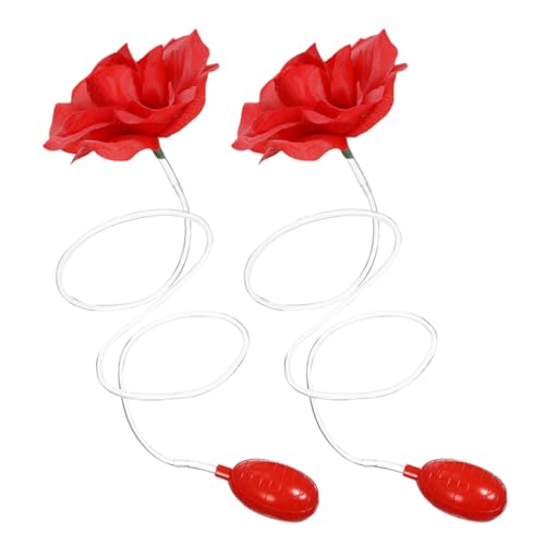 Abaodam 2 Pcs Squirt Water Red Roses Trickspielzeug Für Kinder Erwachsene Streiche Squirting Rosen Wasserspritzer Rosen Corsage Pin Für Aprilscherz Tag Witze von Abaodam