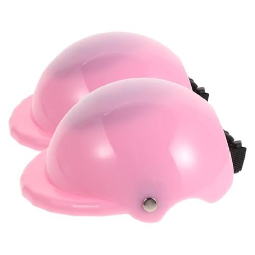 Abaodam 2 STK Puppenhelm 18-Zoll-puppenzubehör Fahrradhelm Ersatzhelm Sporthelm Für 18-Zoll-Puppe 14-Zoll-puppenzubehör Scooter-helme Roller 18-Zoll-puppenkostüm Rosa Plastik von Abaodam