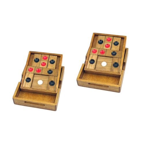 Abaodam 2 STK Schachbrett aus Holz klassisches Schachbrett Schachspiel für Kinder pädagogisches Kinderspielzeug familienspiele Family Games Pädagogisches Spielzeug Kinderschach Hölzern von Abaodam