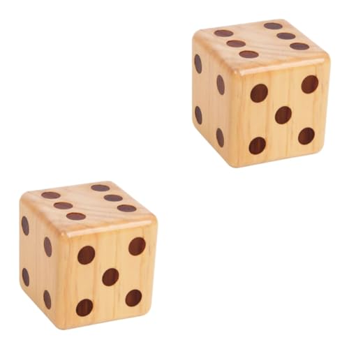 Abaodam 2 STK Spiel Würfel jucarii pentru copii hühner Spielzeug holzspielzeug bar Accessories Pädagogisches Spielzeug Educational Toys Game of dice Holzwürfel große Würfel Bambus von Abaodam