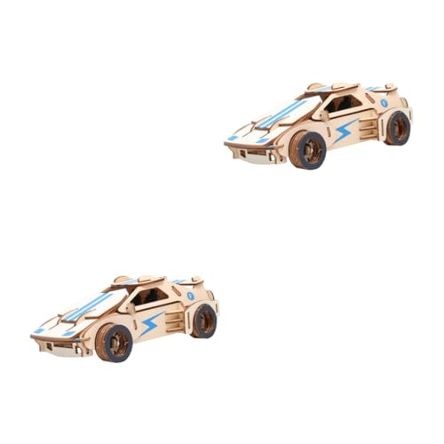 Abaodam 2 STK kreatives 3D-Puzzle Kinder holzpuzzle bürodeko holzspielsachen Home Decor büro Dekoration hausdeko Rätsel 3D-Puzzles aus Holz 3D-Puzzlebrett aus Holz hölzern Wagen Bambus von Abaodam