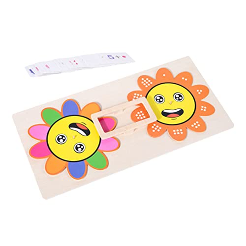 Abaodam 2 Sätze Blumen passendes Puzzle Intellektuelles Spielzeug Lernspielzeug für Kinder rätselbuch Kinder kinderpuzzle Rätsel für Kinder kognitives Spielzeug für Kinder Holz von Abaodam