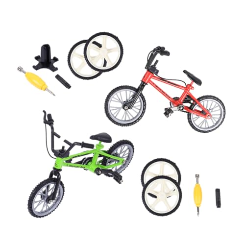Abaodam 2 Sätze Finger Bike Mini Teilig Desktop Finger Toy für Kreatives Lernspielzeug Wettbewerbsspiel Rutschfestes Drehbares Fingerspielzeug in Grün und Rot Abaodam 2 Sätze Finger Bike Mini Teilig Desktop Finger Toy für Kreatives Lernspielzeug Wettbewerbsspiel Rutschfestes Drehbares Fingerspielzeug in Grün und Rot von Abaodam