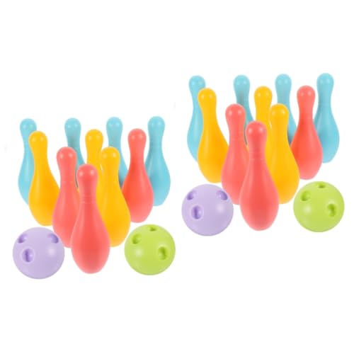 Abaodam 2 Sätze Kinder Indoor-Spielzeug Bowlingkugel für Kinder interessantes Bowlingspielspielzeug Kinder Bowling Kinder geschirrset Spielzeug Kleinkindspielzeug Spielzeug für Kleinkinder von Abaodam