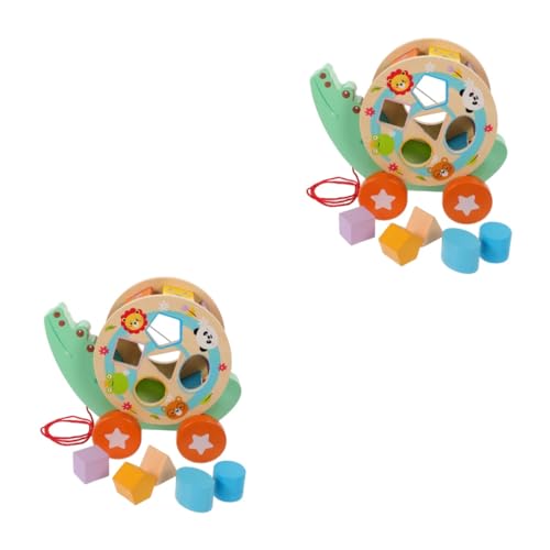 Abaodam 2 Sätze Kindertraktor Kinderspielzeug Kleinkindspielzeug Spiele Für Kleinkinder Lernspielzeug Für Kleinkinder Spielzeug Für Kinder Sortieren Von Puzzlespielzeugen Sortierspiel Holz von Abaodam