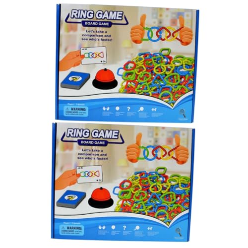 Abaodam 2 Sätze Kreis Verbindendes Spielzeug C-Clips-link Lernspielzeug Für Kinder Spielzeug Mit Bunten Ringen Desktop-Spielzeug Bildungsentwicklung Spielzeuge Puzzle Schnalle Eltern-Kind von Abaodam