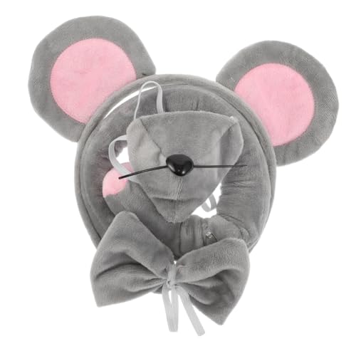 Abaodam 2 Sätze Maus Kostüm Set Weiches Maus Ohren Haarreif Kit mit Nase Fliege Realistisches Tier Kostüm Zubehör für Halloween Karneval Tierparty Abaodam 2 Sätze Maus Kostüm Set Weiches Maus Ohren Haarreif Kit mit Nase Fliege Realistisches Tier Kostüm Zubehör für Halloween Karneval Tierparty von Abaodam