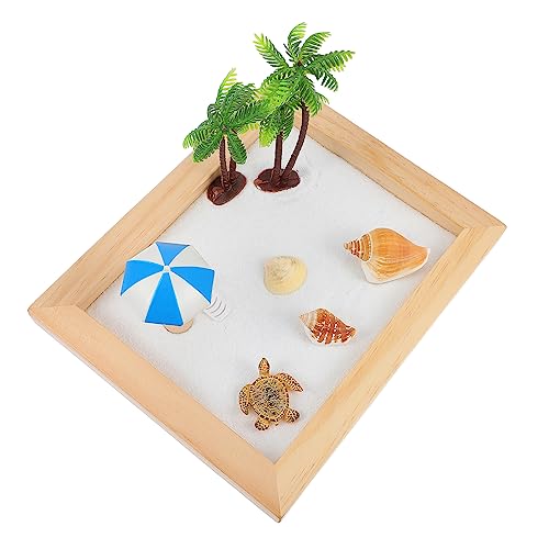 Abaodam 2 Sätze Ocean Sand Tischdekoration Mini Ozeansandschale Sandlandschaft Mini-Desktop-Sandbox-zubehör Ocean Sea Life Mini-sandkasten -dekor Szene Dekor Plastik von Abaodam