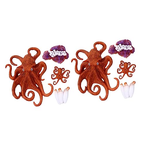 Abaodam 2 Sätze Wachstumszyklus Spielzeug Kinder bastelset basteln für Kinder Amphibienfiguren Oktopus-Lebenszyklusspielzeug kinderspielzeug Spielzeuge künstliche Meeresbewohner-Dekoration von Abaodam