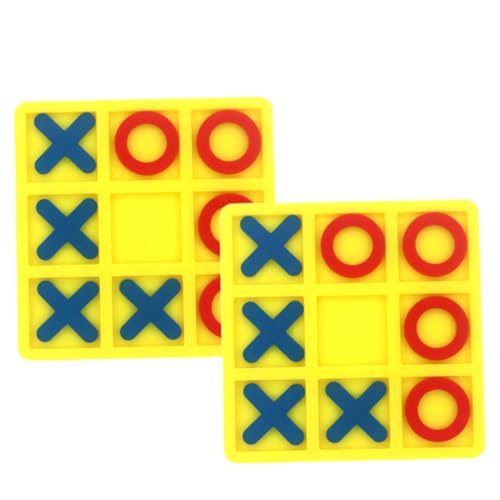 Abaodam 2 Sätze Xo Schach Schachspielzeug Für Spiele Schachbrett Spiel Für Bildungsspielzeug Pädagogisches Schach-brettspiel- Abs Yellow von Abaodam