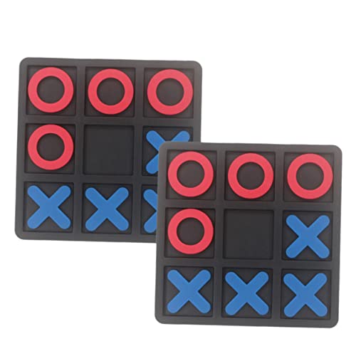 Abaodam 2 Sätze xo Schach interaktives Interactive Toys Virtu brettspiel Board Game boardgame Spiele interaktives Puzzlespiel- Interaktives -Eltern-Spiel PVC Black von Abaodam