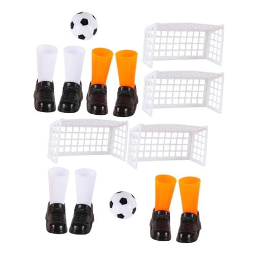 Abaodam 2 Satz Mini-Fingerfußball Kinder Mini Fußball Tischfußball Spielzeug Fingerfußballspiel Mini-Fußball-Fußballspiel schienbeinschoner Kinder Fussball Tortenaufsatz mit Fußball von Abaodam