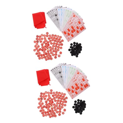 Abaodam 2 Sets Bingo Schach Haushalts Partyspiel Bingo Zahlenschach Interessante Bingo Papiere Partyzubehör Bingo Spiel Schach Bingo Spiel Zahlenkarten Partybedarf Haushalts von Abaodam