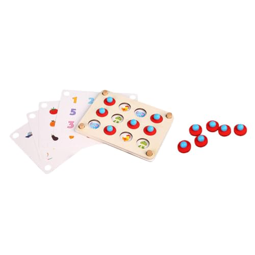 Abaodam 2 Sets Memory Spiel Schach Kinderspielzeug Holz Matching Pädagogisches Matching Eltern Kind Lernspielzeug Holz Matching Lernspielzeug Kinderspielzeug Pappelsperrholz von Abaodam