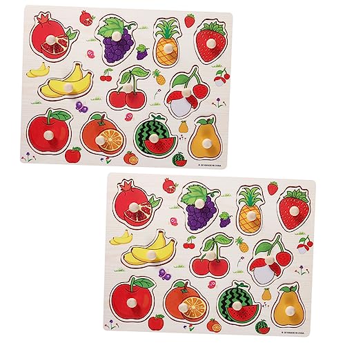 Abaodam 2 Sets Obst Greifbrett Spielzeug Puzzle Brett Für Vorschule Stift Lernen Früchte Namen Puzzle Vorschule Obst Puzzle Obst Puzzle Spielzeug Obst Handgreifbrett Puzzle von Abaodam