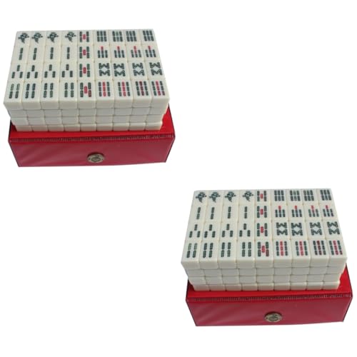 Abaodam 2 Sets Reise Freizeit Mahjong Spielzeug Für Reisen Mahjong Reisespielzeug Klassisches Chinesisches Mahjong Spiel Majong Reise Tischspiel Mahjong Reise Mahjong Spielzeug Mahjong von Abaodam