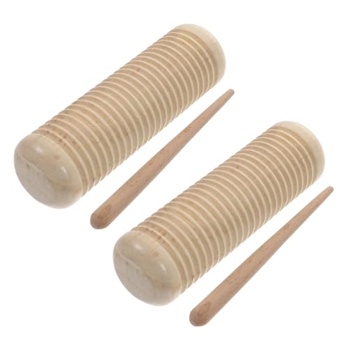 Abaodam 2 Sets Sandbox Musikinstrumente Instrument Bildung Guiro Holz Schlaginstrument Guiro Schlaginstrument Guiro Instrument Percussion Musical Holz von Abaodam