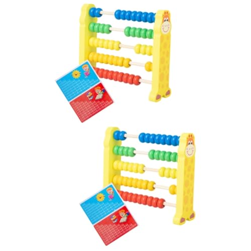 Abaodam 2 Stück 5 Lernspielzeug schulsachen schulzeug Educational Toys holzspielzeug zabawki stymulujące rozwój Rechenspielzeug Abakus aus Holz Rechenwerkzeug buntes Zahlenspielzeug Bambus von Abaodam