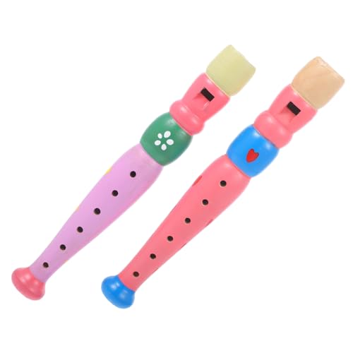 Abaodam 2 Stück 6 Klarinette Aus Holz Musikalisches Spielzeug Tonaufnahme-Spielzeug Mini-Recorder Musik-ton-Spielzeug Musikinstrumente Für Kinder 6-Loch-orff-Instrument Mini-Instrumente von Abaodam