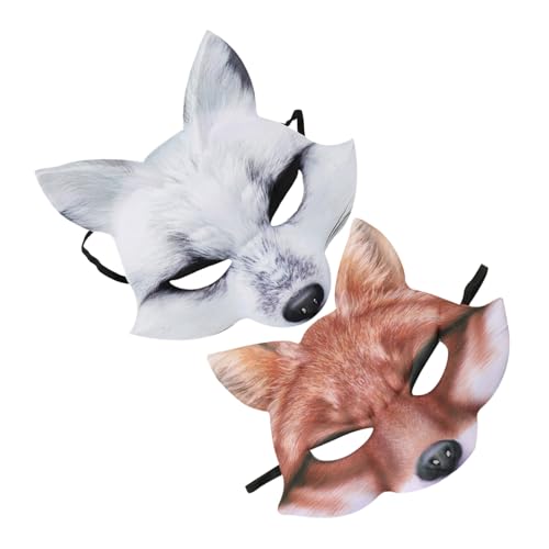 Abaodam 2 Stück EVA Halbgesichts Fuchsmaske Leichte Tierkostüm Maske für Erwachsene Wiederverwendbar Passend für Halloween Karneval und Maskerade Feiern Abaodam 2 Stück EVA Halbgesichts Fuchsmaske Leichte Tierkostüm Maske für Erwachsene Wiederverwendbar Passend für Halloween Karneval und Maskerade Feiern von Abaodam