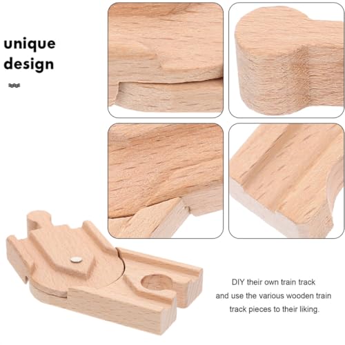 Abaodam 2 Stück Holz Eisenbahn gleise Natürliche Holzteile für Kreatives Feinmotorik Hand Auge koordination und Vorstellungskraft Sicher und Umweltfreundlich Abaodam 2 Stück Holz Eisenbahn gleise Natürliche Holzteile für Kreatives Feinmotorik Hand Auge koordination und Vorstellungskraft Sicher und Umweltfreundlich von Abaodam