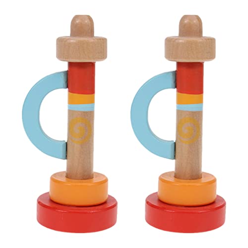 Abaodam 2 Stück Holz Kleines Horn Kinderspielzeug Jungenspielzeug Babymusik Säuglingsspielzeug Vertikale Holzpfeife Kinderinstrument Spielzeug Vertikale Holztrompete Kleine Holztrompete von Abaodam