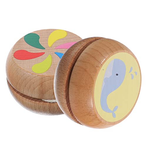 Abaodam 2 Stück Jo-Jo für für kinderspielzeug Children Toys Outdoor Toys Jo-Jo- Unisex-Fingerspitzenball Unisex-Fingerspielzeug Jo-Jo-Ball aus Holz hölzern von Abaodam