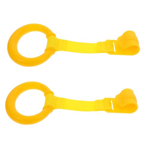 Abaodam 2 Stück Kinderbett aufstehringe Gelb Sichere Handgriffe aus Robustem Material Einfacher Aufbau mit Schlaufen für Junge Mädchen und Kleinkinder zum Stehenlernen und Balance Abaodam 2 Stück Kinderbett aufstehringe Gelb Sichere Handgriffe aus Robustem Material Einfacher Aufbau mit Schlaufen für Junge Mädchen und Kleinkinder zum Stehenlernen und Balance von Abaodam